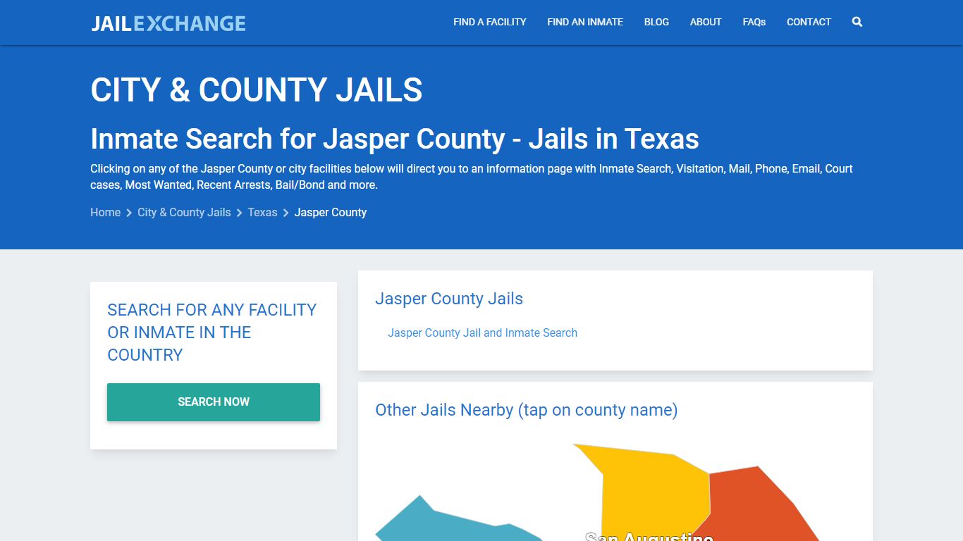 Inmate Search for Jasper County | Jails in Texas - Jail Exchange