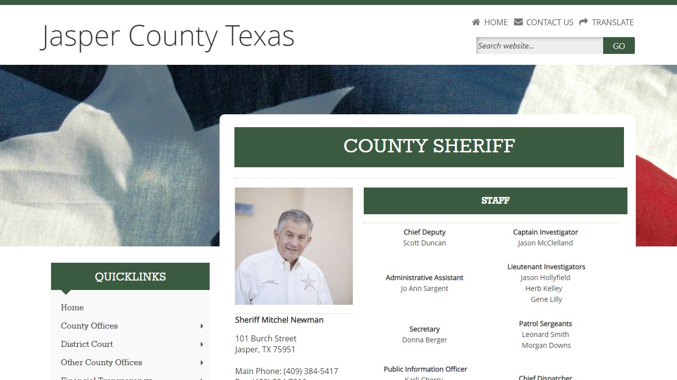Welcome to the Jasper County, TX Homepage